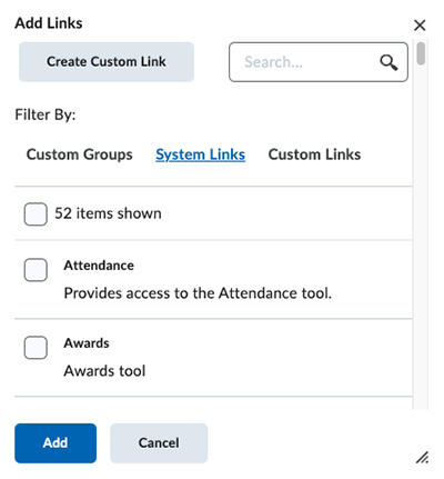 Add links Add links