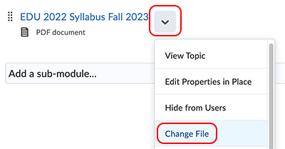 Change file Change file