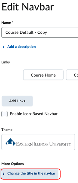 Change the title in the navbar Change the title in the navbar