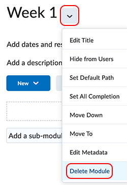 Delete Module Delete Module