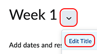 Edit Module Title Edit Module Title