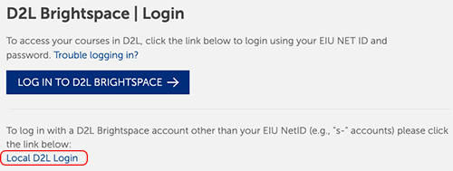 Local D2L Login Local D2L Login