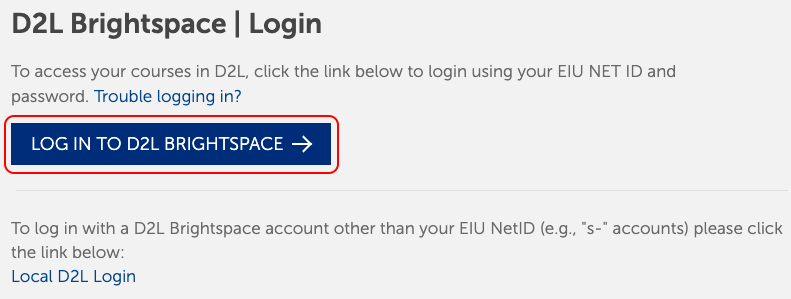 Log in to D2L Brightspace Log in to D2L Brightspace