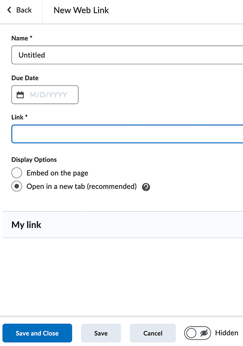New Web Link New Web Link