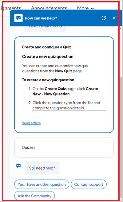 Virtual Assistant window Virtual Assistant window