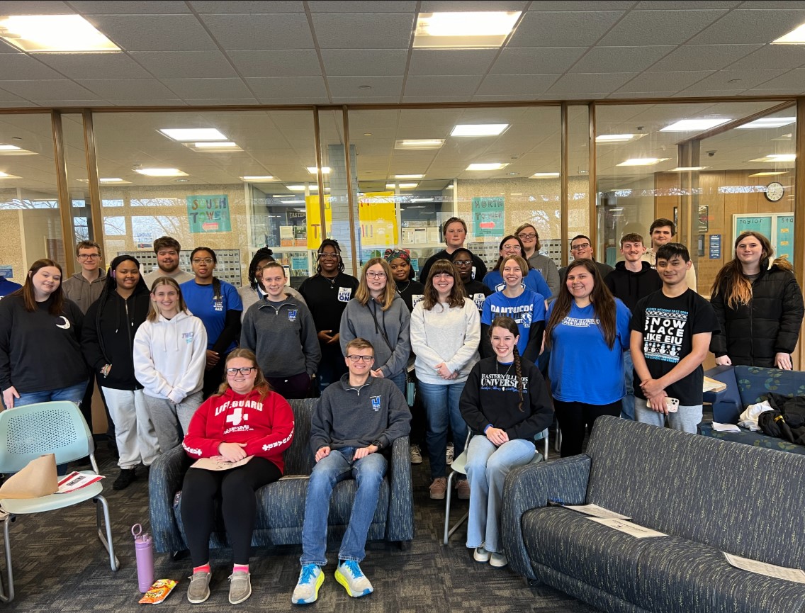 Group photo of RHA inside Taylor Hall